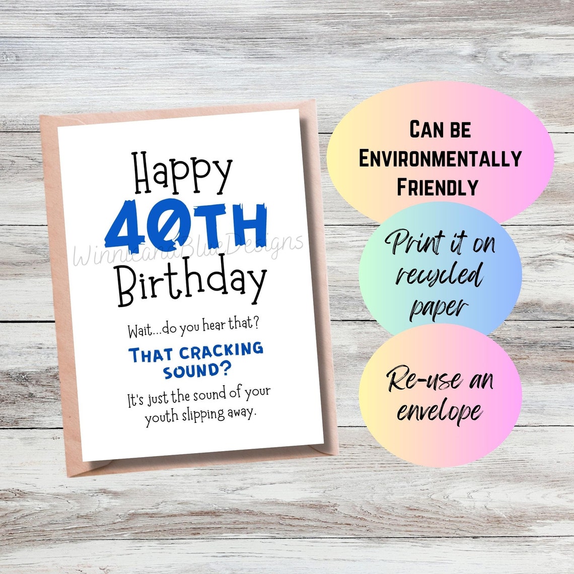 Printable 40th Birthday Card, Funny Youth Slipping Away Birthday Card ...