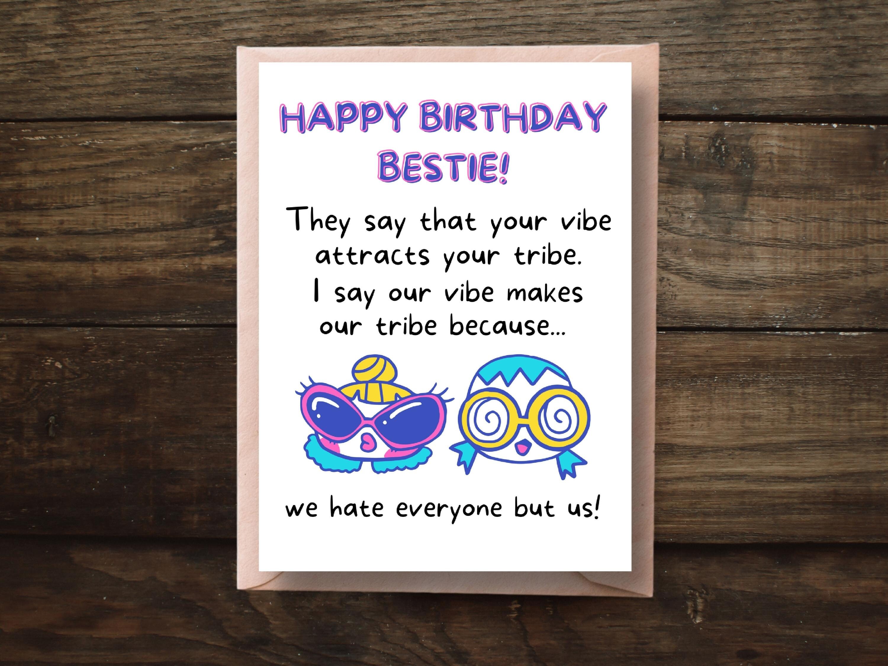 Funny Birthday Card Printable Best Friend Birthday Card BFF - Etsy ...