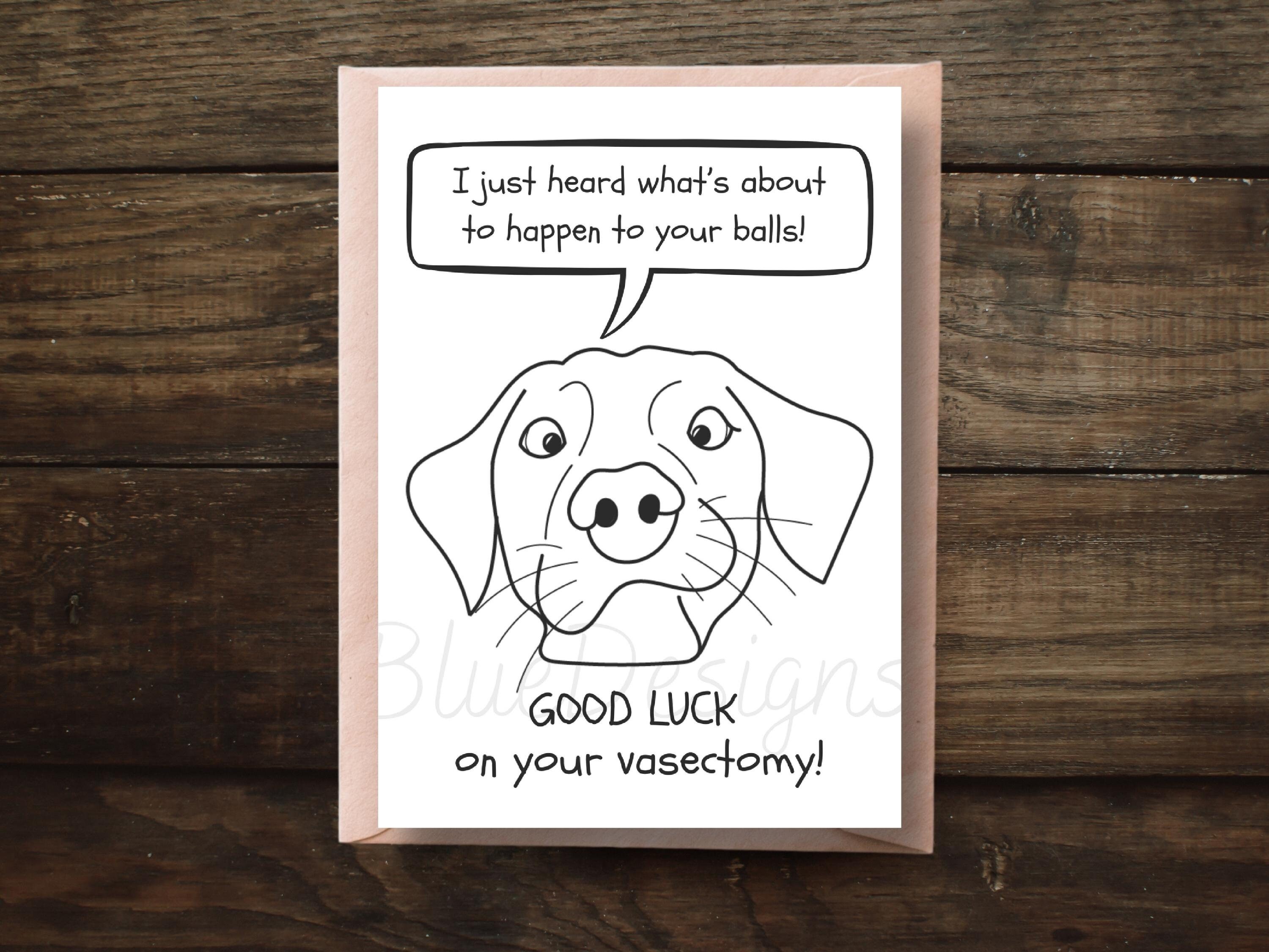 Funny Vasectomy Get Well Soon Printable Card Vasectomy - Etsy