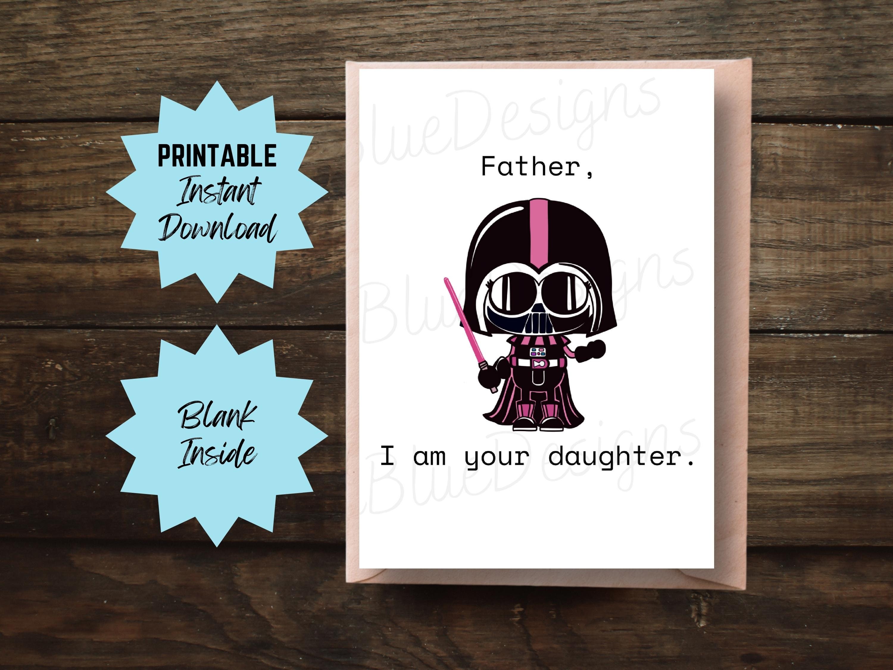 Funny Birthday Card, PRINTABLE Dad Birthday Card, Card From Daughter ...