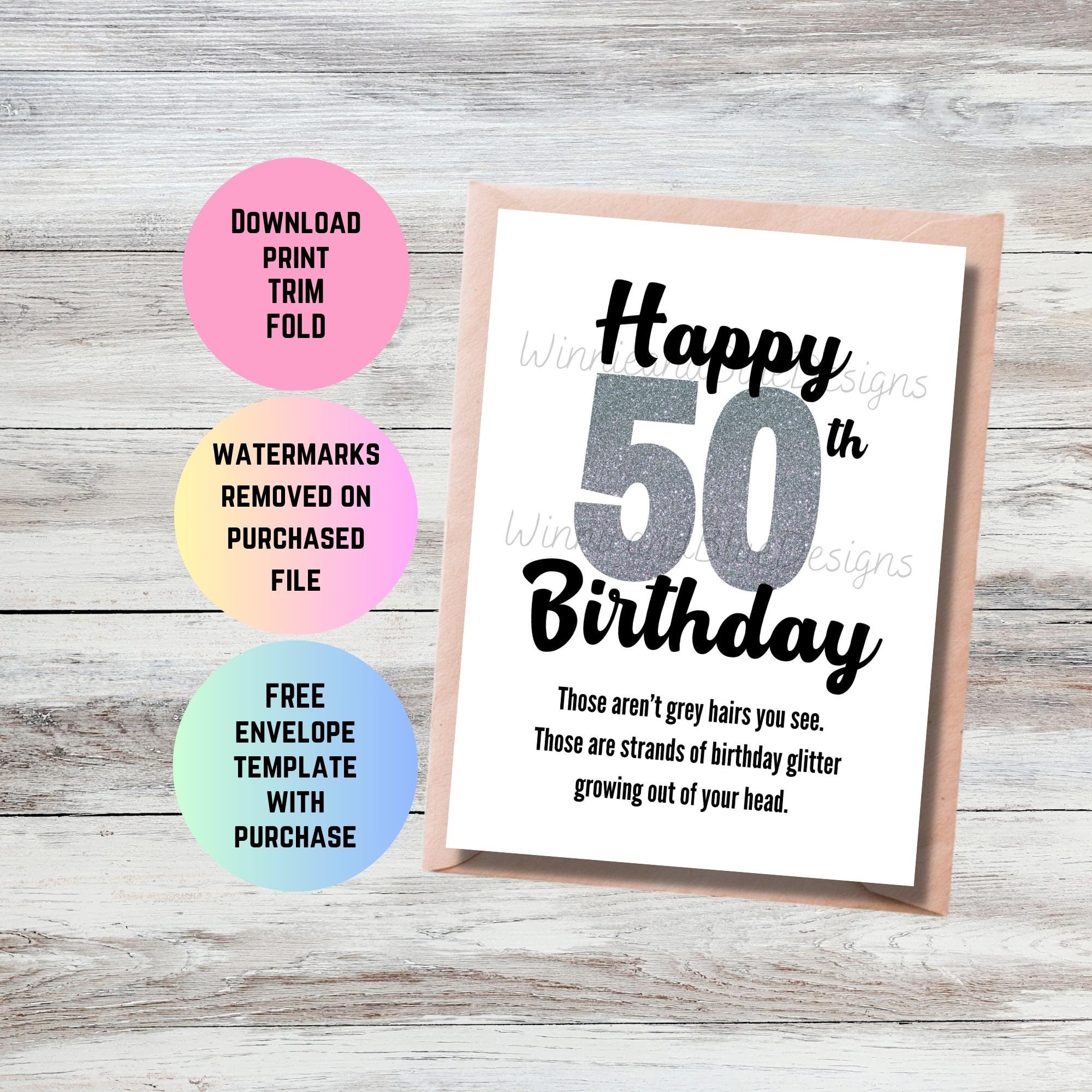 printable-50th-birthday-card-funny-grey-hair-glitter-birthday-card-50-birthday-gift-printable-fiftieth-birthday-card-instant-download-etsy for Free Printable 50th Birthday Cards Funny Printable 50th Birthday Card, Funny Grey Hair Glitter Birthday Card, 50 Birthday Gift, Printable Fiftieth Birthday Card, Instant Download - Etsy for Free Printable 50th Birthday Cards Funny