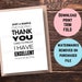 Funny Thank You Card, Printable Generic Thank You Card, Funny Thank You ...