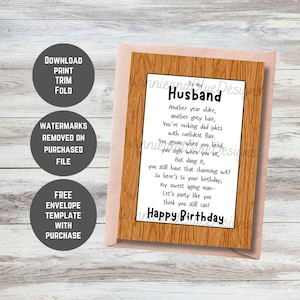 Cartão de aniversário engraçado para imprimir para o marido | Ainda acha que consegue festejar como antes? | Humor sobre a terceira idade | Cartão digital ou impresso