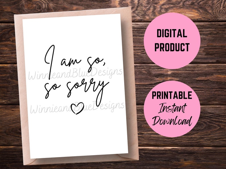 Condolence Card Printable, Sorry for Your Loss Card, Grief Card, Heart ...