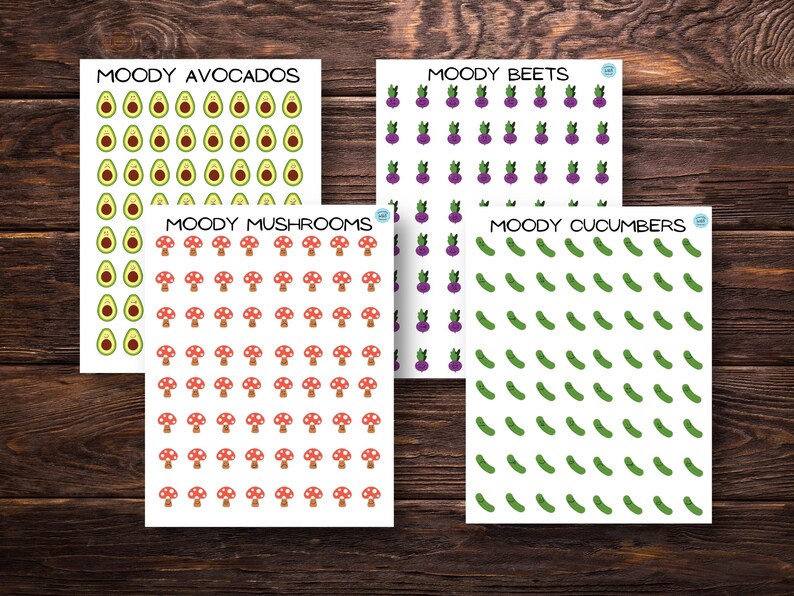 Printable Journal Stickers Mood Tracking Planner Stickers - Etsy