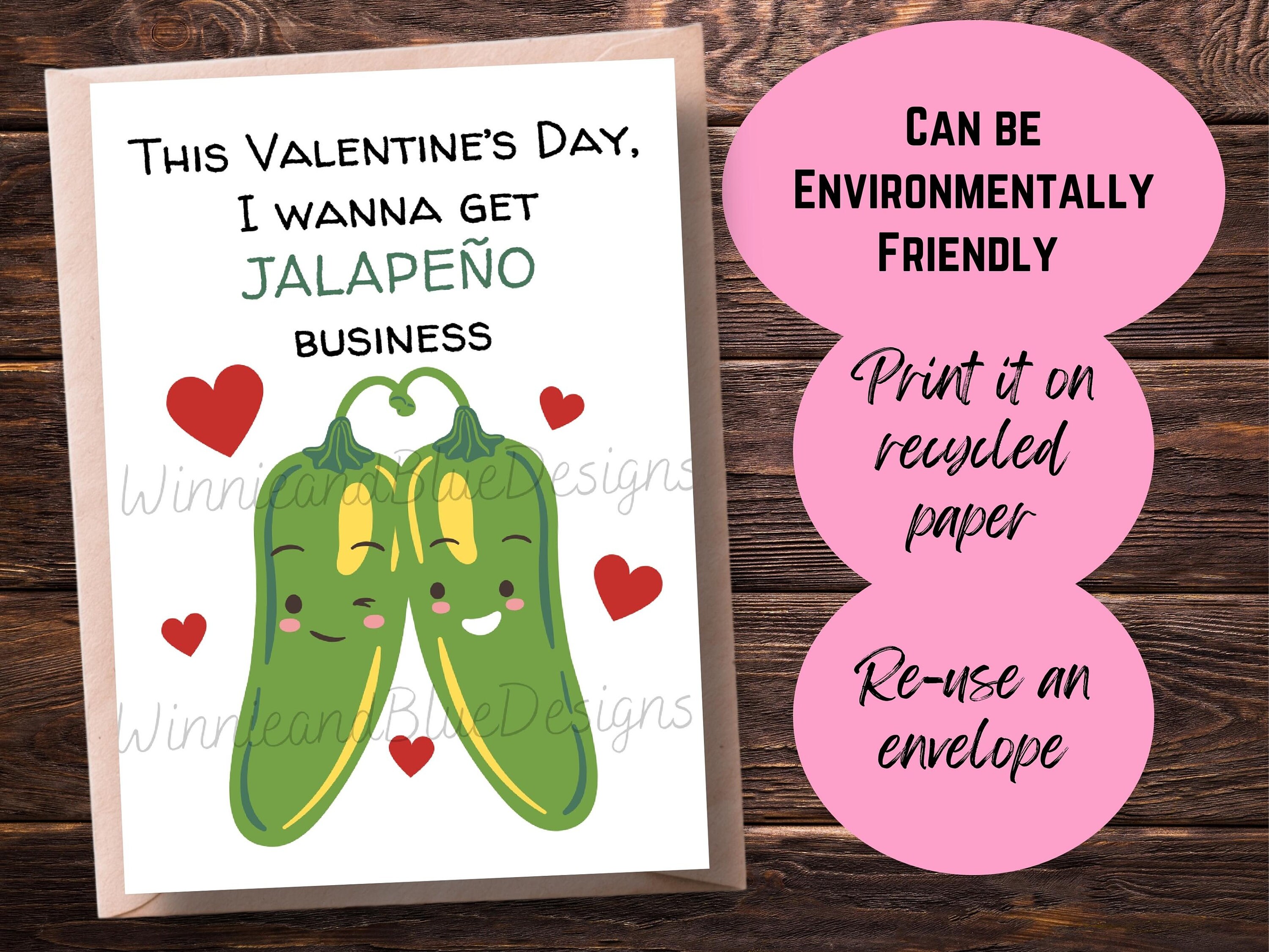 Printable Funny Jalapeno Valentines Day Card Jalapeno Etsy
