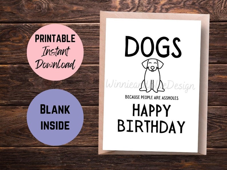 Funny Dog Lover Birthday Card Printable - Il 794xN.5039791686 Stxd 