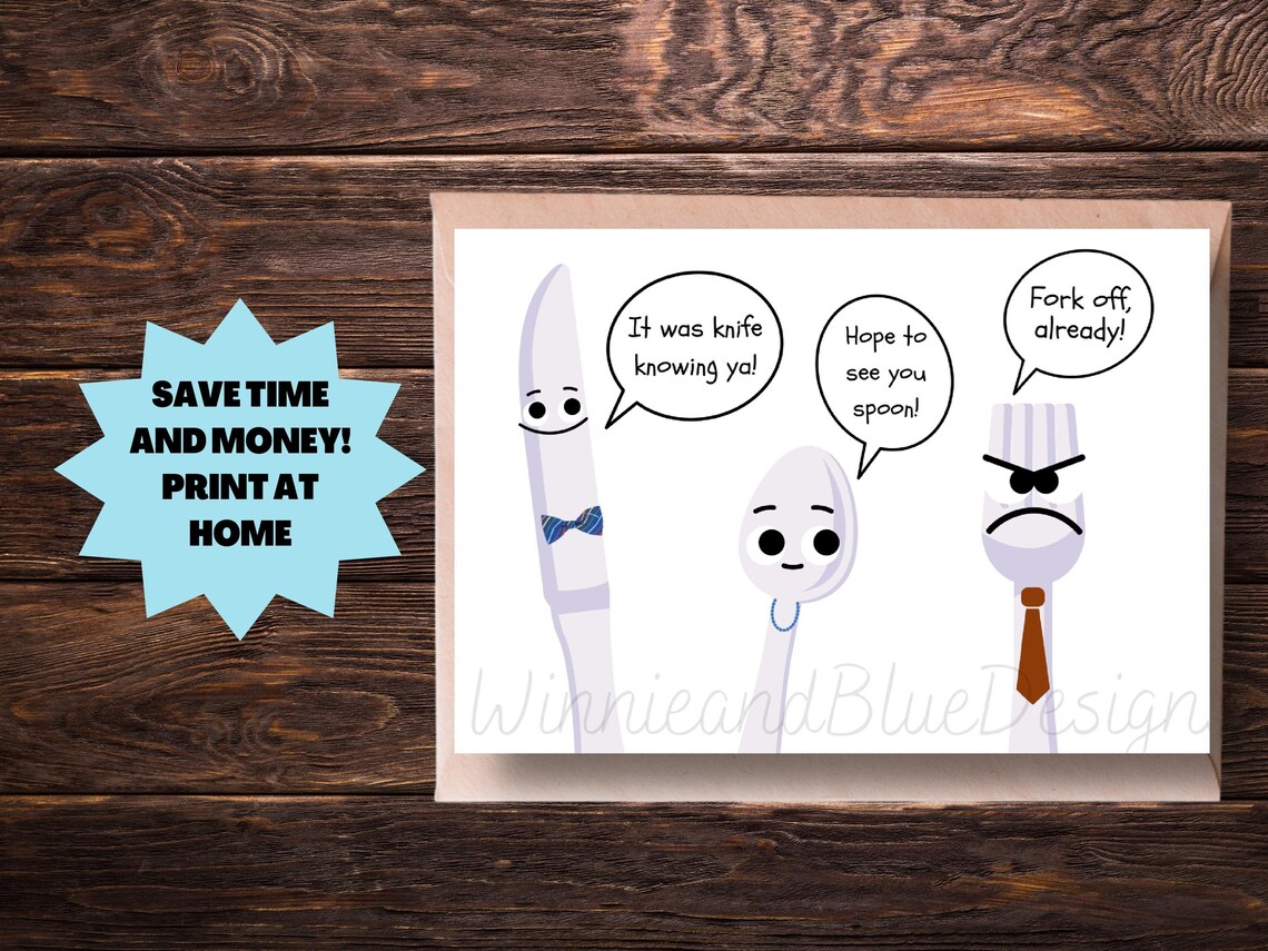 Funny Coworker Goodbye Card Printable, Funny Farewell Card, Funny ...