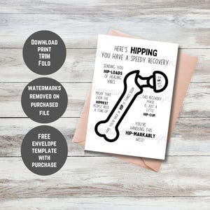 Funny Hip Surgery Get Well Card | Hip Replacement Humor (Digital Download)
