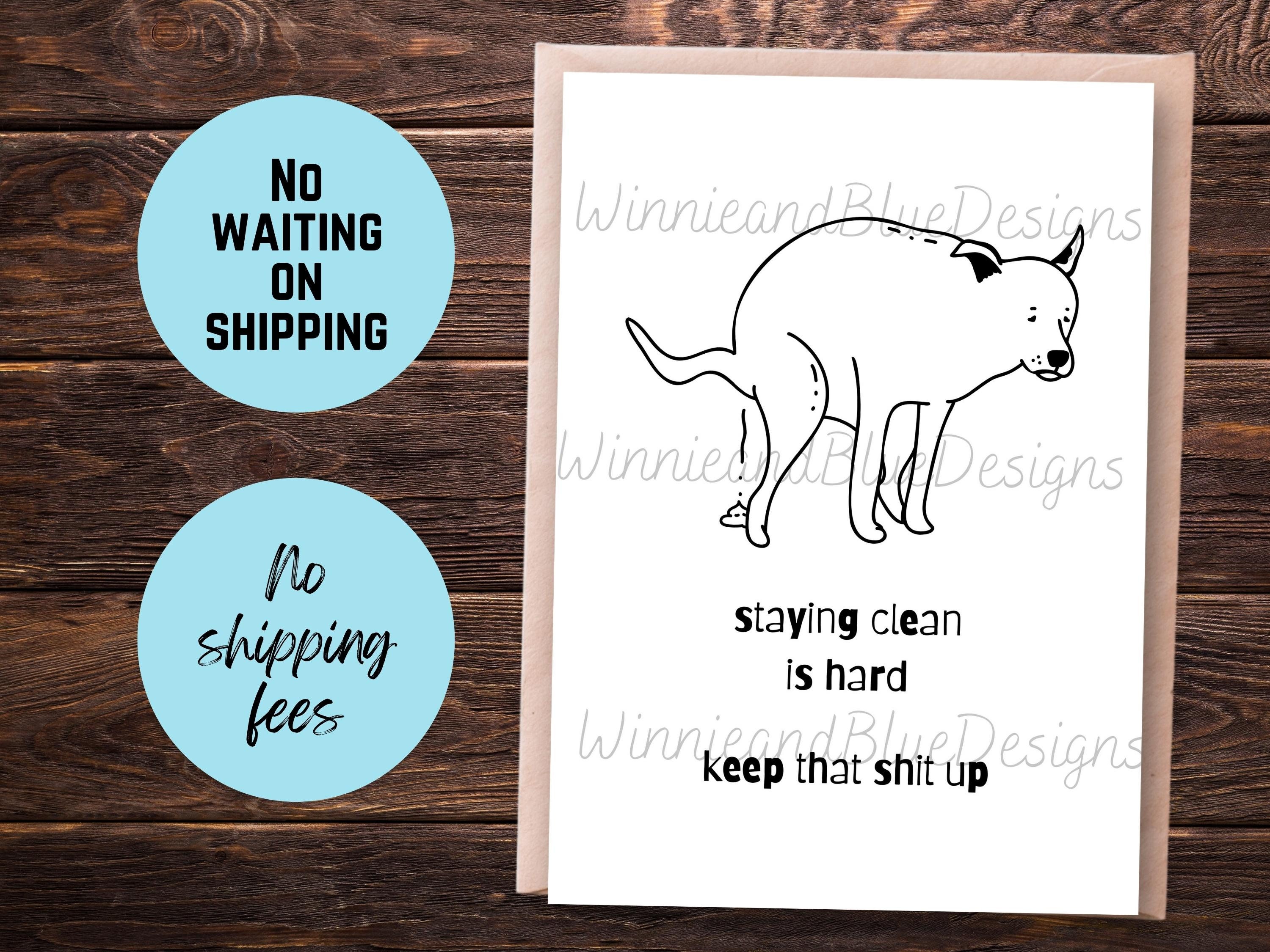 Funny Sobriety Card Printable, Sober Anniversary Card, Recovery Card ...