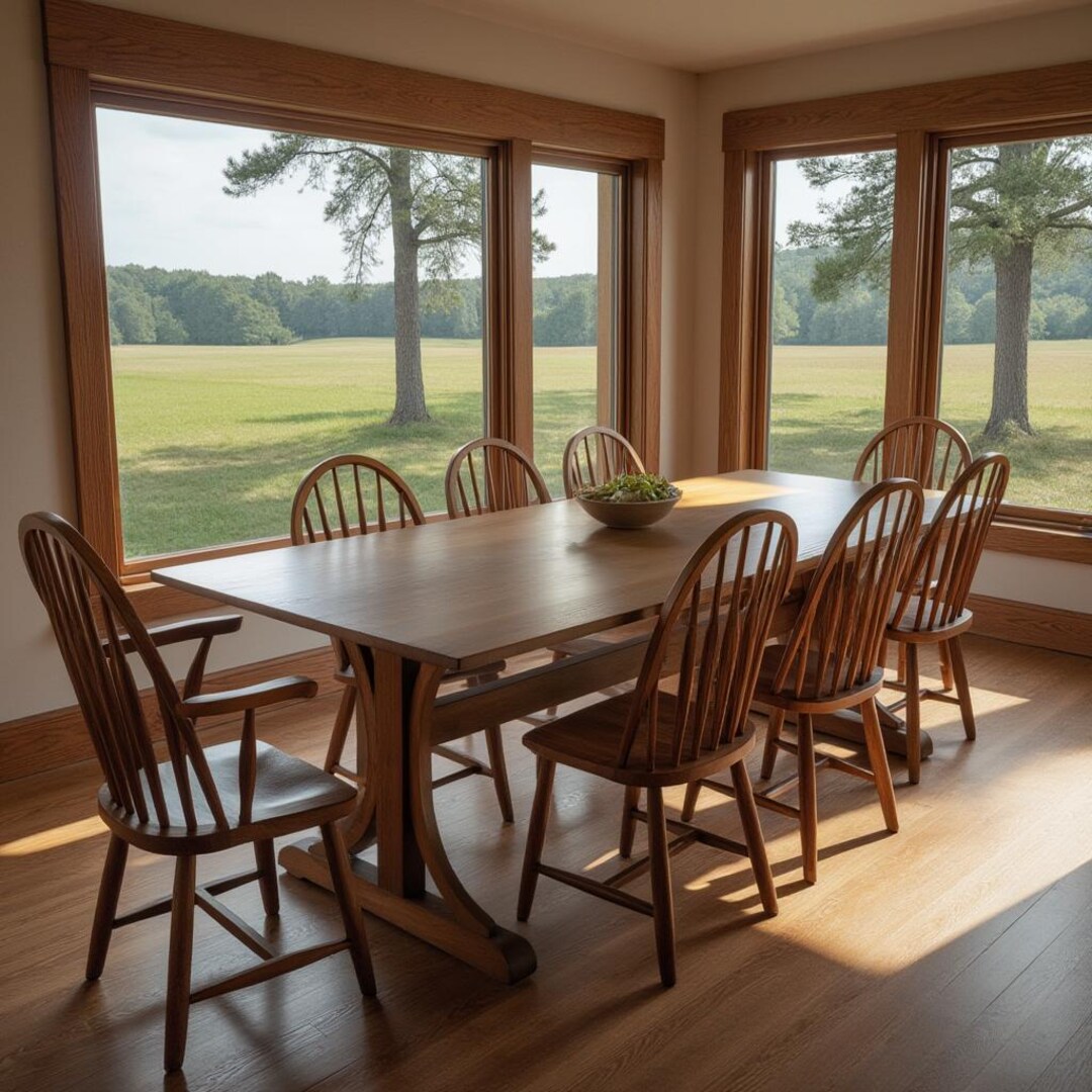 Handcrafted Solid Wood Dining Table: Modern Farmhouse Eryn Table - Etsy