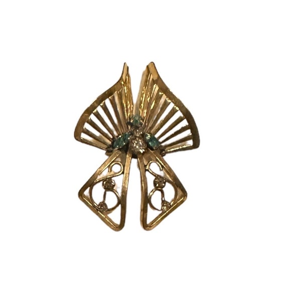 Phyllis Vintage Abstract GF Butterfly Brooch Pin - image 2
