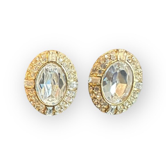 Givenchy Vintage Crystal Rhinestone Clip On Earri… - image 7