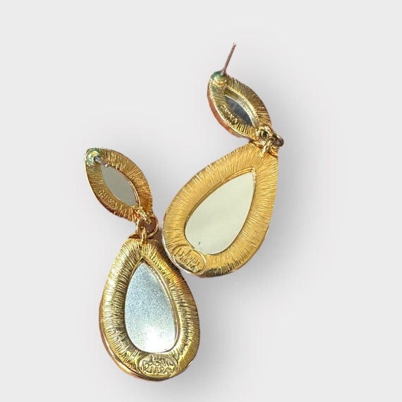 Joan Rivers Faceted Teardrop Dangle Earrings - image 2