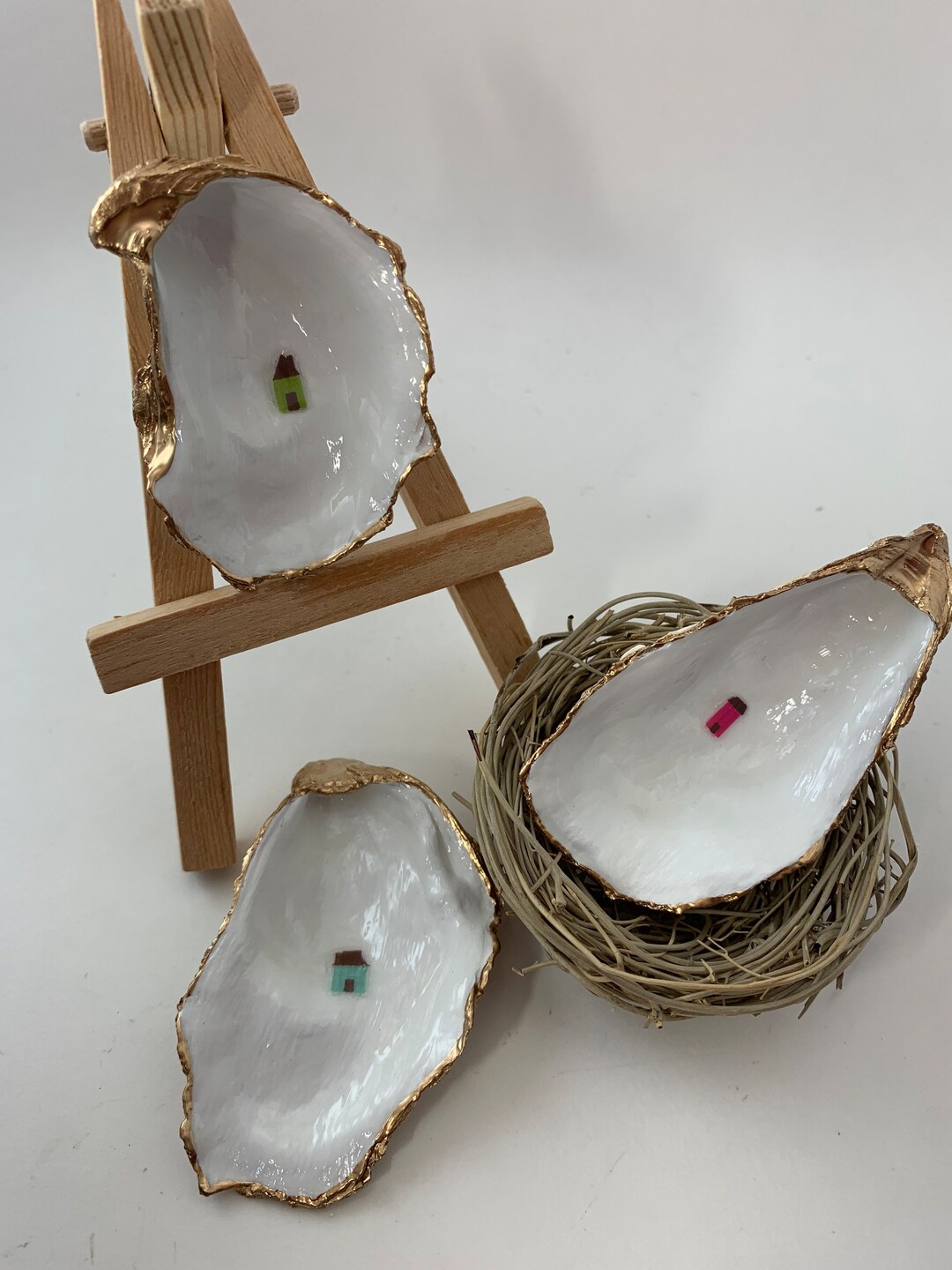 Maine Oyster Shell Tiny House Trio - Etsy