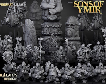 Dwarf Sons of Ymir February 2023 - Fantasy - Table Top Game - Dwarf