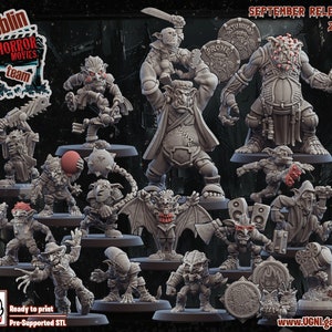 Goblin Team (Horror Movie Style). - UGNI miniatures- Fantasy Football
