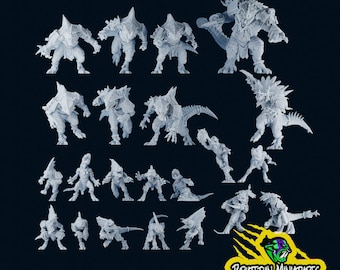 Lizardmen Team - BruteFun Minatures - Fantasy Football
