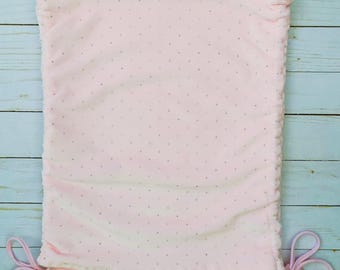 Top de tubo fruncido con diamantes de imitación rosas, terciopelo arrugado, cordón ajustable, para mujer adolescente, tela Juicy Couture Y2K