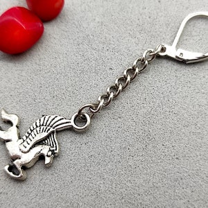 Flying horse earrings, Silver horse earrings, Horse charm earrings, Horse jewellery, Horse lover gift, Horse themed gift, Horse rider gift