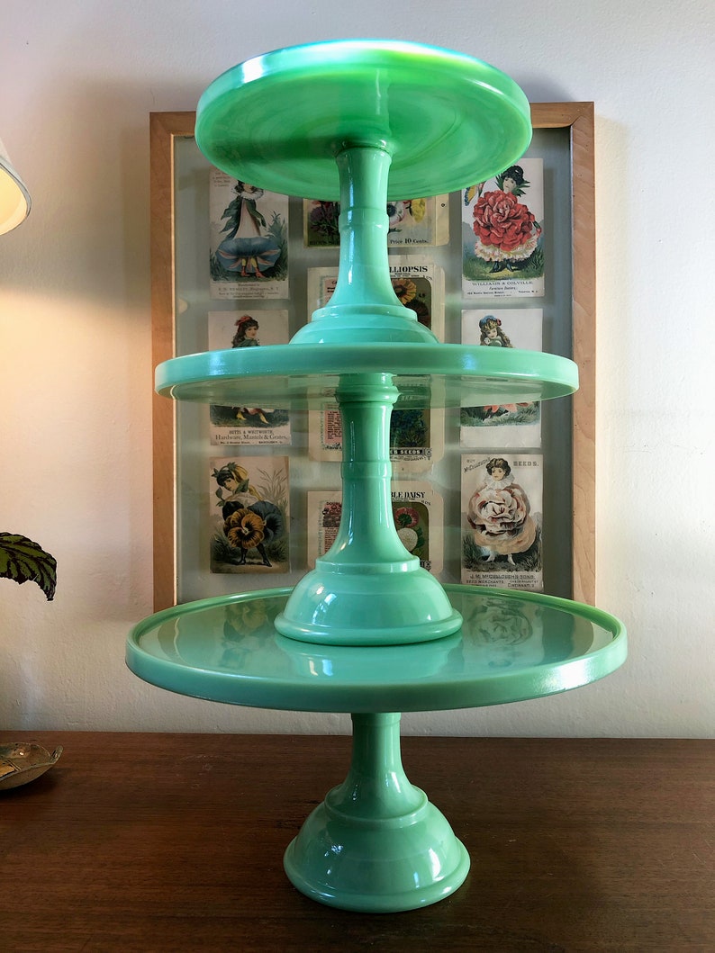 Martha Stewart Martha by Mail 10 Jadeite Green Cake Etsy