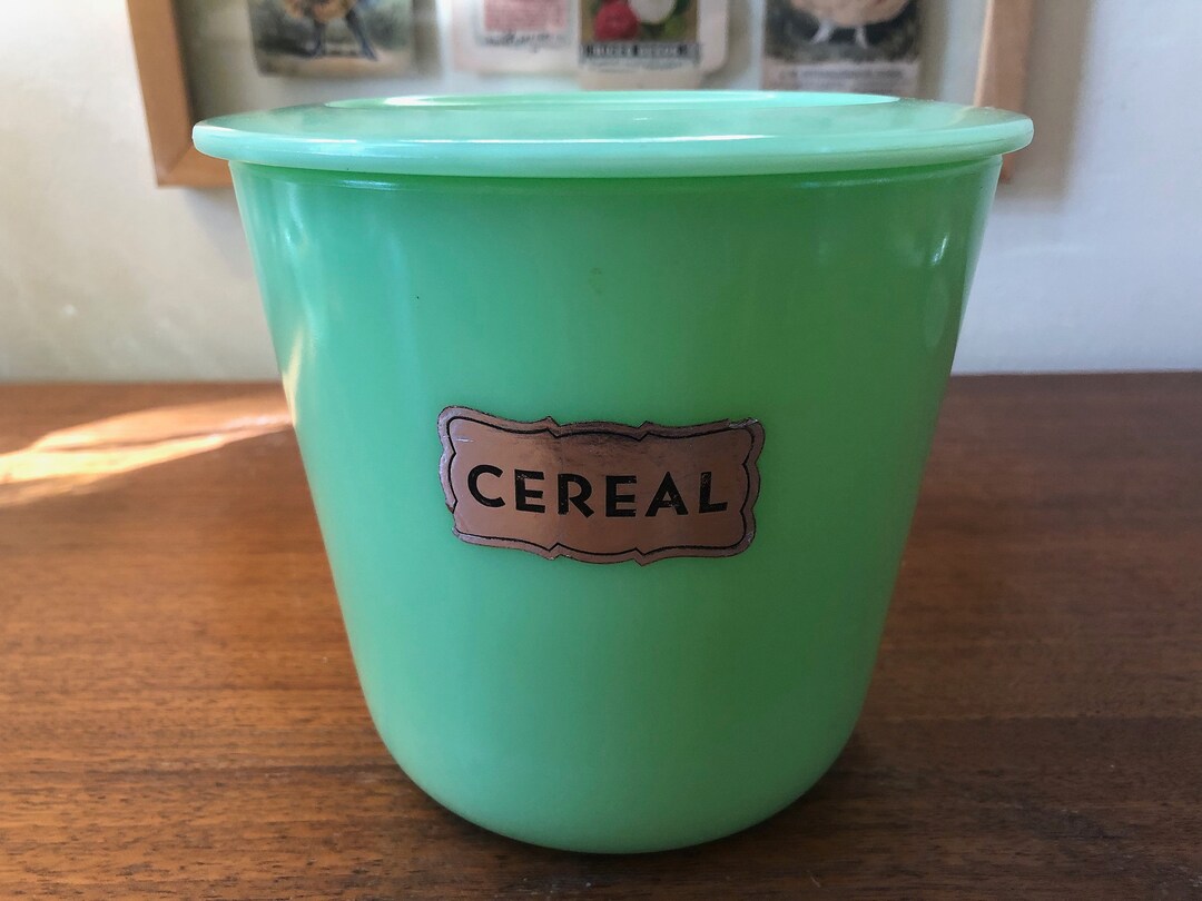 Rare Antique Jadeite Large Mckee Cereal Canister Matching Lid Etsy