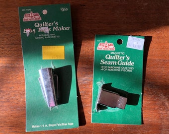 Set of 2 Quilter's Tools: Seam Guide & Bias Tape Maker