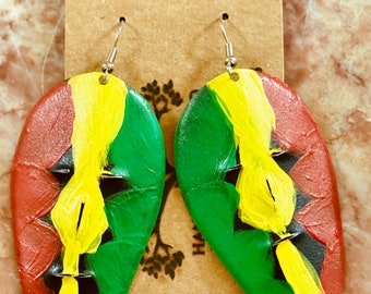 Limited Edition Hand Painted And Signed Earrings