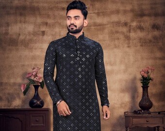 Indian Kurta New Fabric Kurta Homewear Fashion Shirt Men's Kurta Cotton Clothing