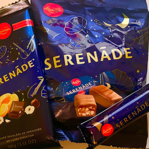 Chocolate selection Serenade with apricots and hazelnuts from Latvia (Laima production)