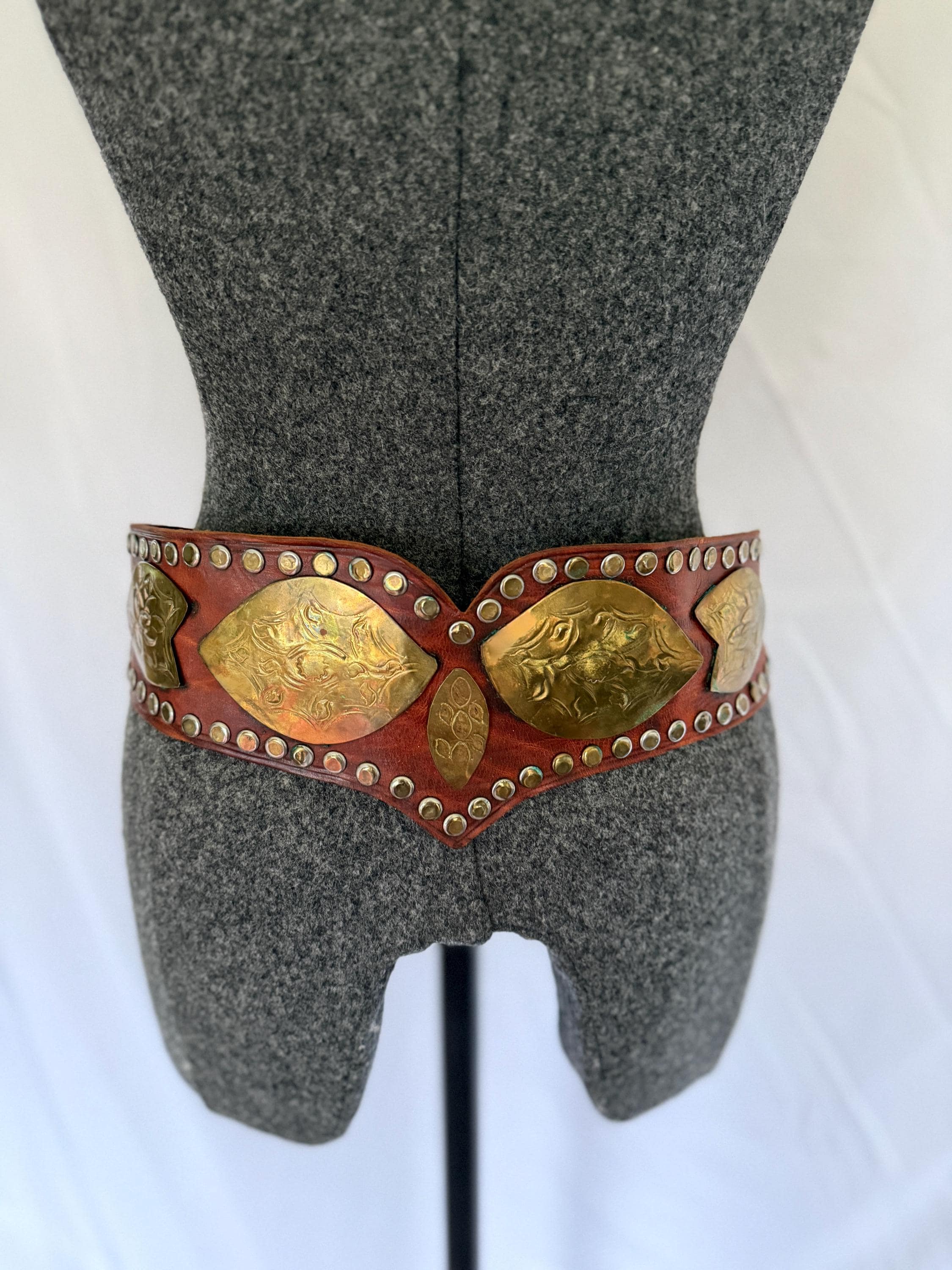 Vintage Moroccan Disc Belt with Flower detail on buckle and throughout Vintage  main image 4