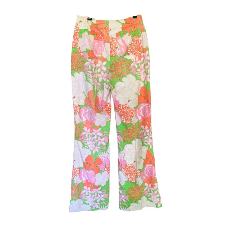 Vintage 1970 60s Lilly Pulitzer The Lilly Floral Sailor Pants image 2