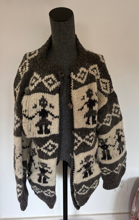 vintage wool cowichan sweater - Gem