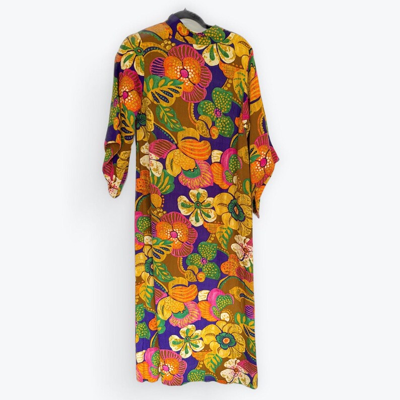 Vintage 60s 70s Caftan Angel Sleeve Psychedelic Hawaiian - Etsy