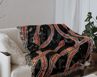Red snake Woven Blanket