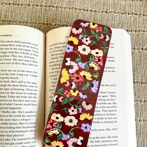 Piano floral bookmark