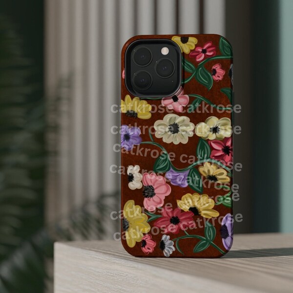 MagSafe Piano Floral phone case