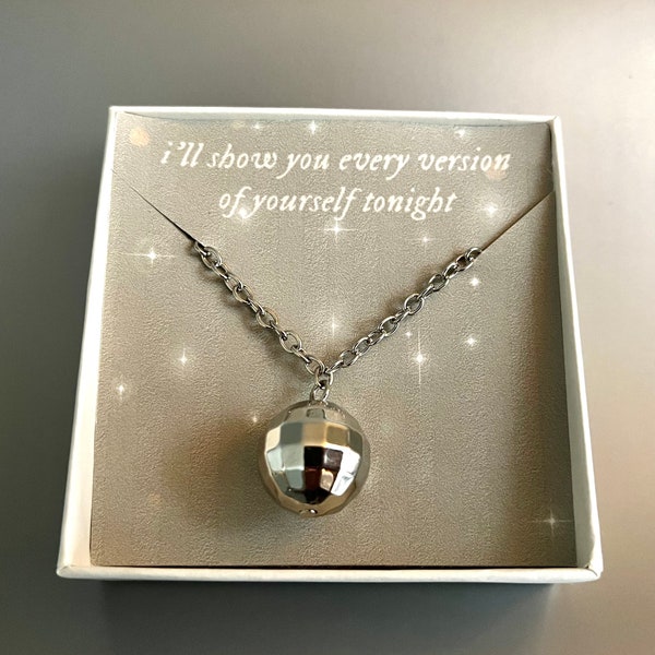 Mirrorball Necklace Etsy