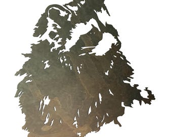 Metal Raccoon Wall Art: Rustic Wildlife Decor