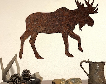 Metal Bull Moose Wall Art: Rustic Cabin Decor