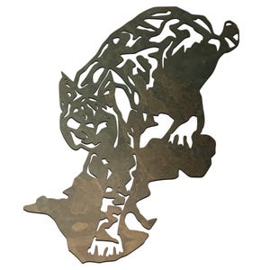 Bobcat - Metal art wall décor, nature, animals, wildcat, wildlife, country, farm, forest, lodge, cabin