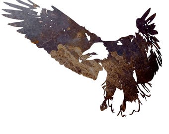 Metal Bald Eagle Wall Art: Wildlife Decor, Cabin Lodge Accent