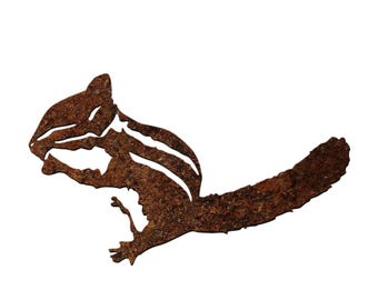 Metal Chipmunk Pouching Wall Art: Rustic Cabin Decor, 5 1/4" x 3 1/4"