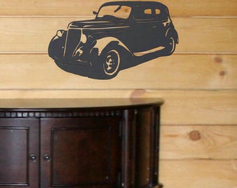 1936 Ford Sedan Metal Wall Art: Vintage Automotive Decor