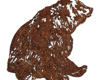 Theodore the Bear Metal Wall Art: Cabin, Lodge, and Farmhouse Decor