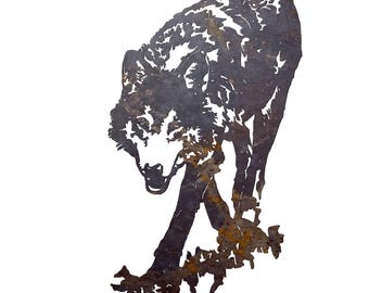 Metal Wolf Wall Art: Wildlife Decor