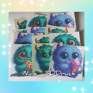 Silikonpapier, Release-Paper, Diamond Painting, süße Monster