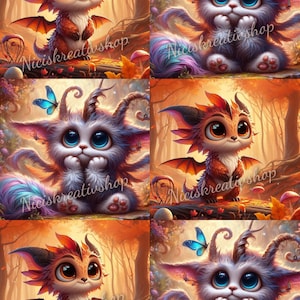 Silikonpapier, Release-Paper, Diamond Painting, Fantasy Tierchen