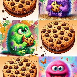 Silikonpapier, Release-Paper, Diamond Painting, Monster, Keks, Monsti