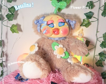 Rosalina /  OOAK / Clay Face/Teddy Art Doll